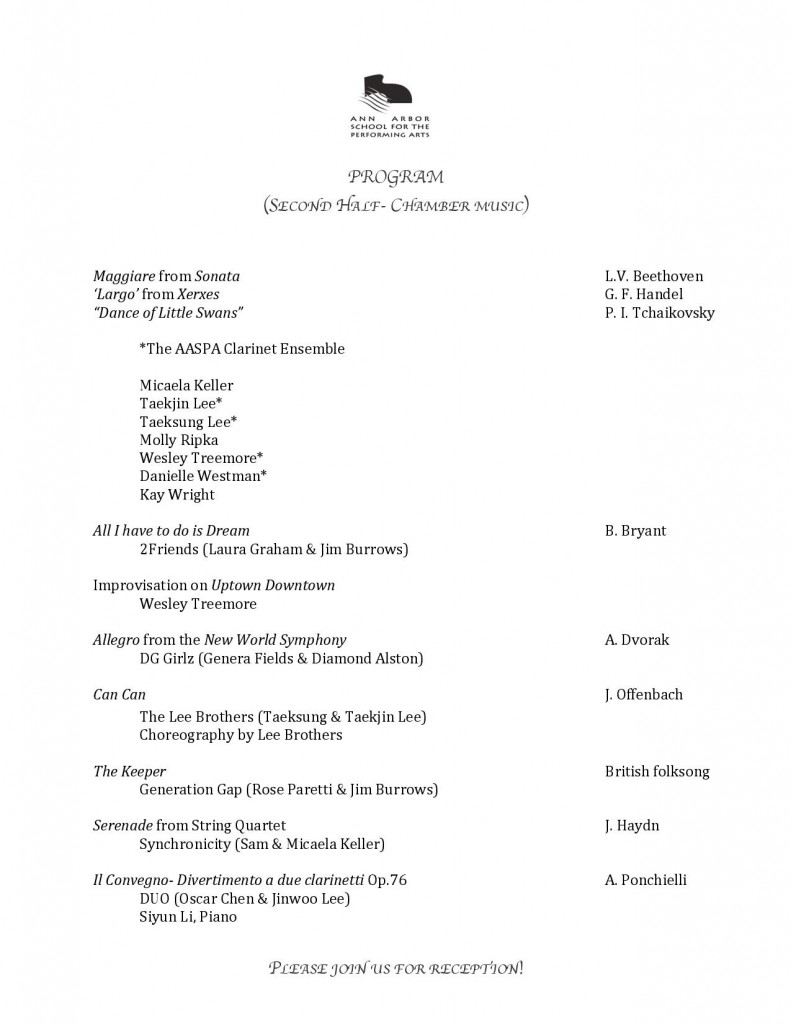 Clarinet STUDIO RECITAL Program -page-002